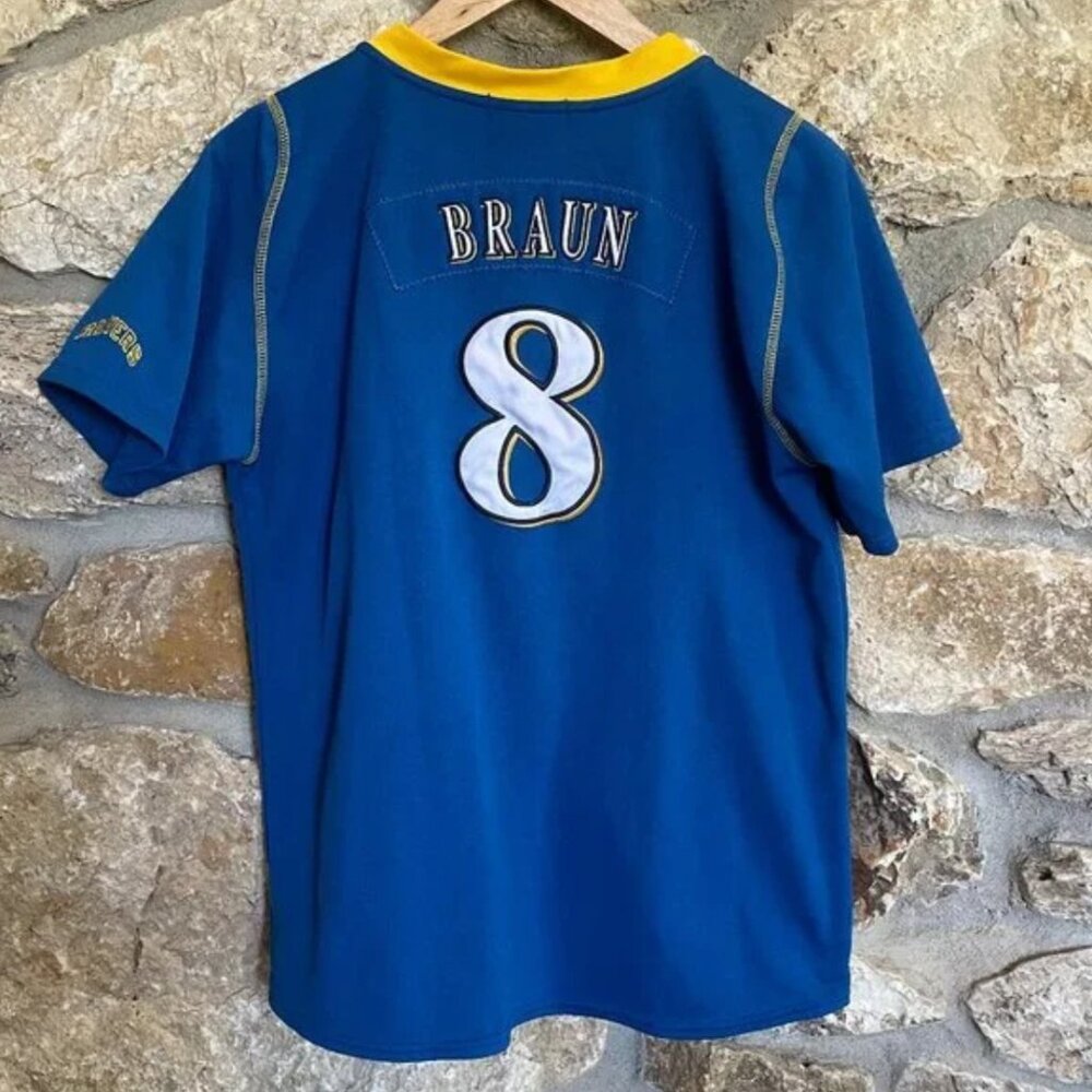 Milwaukee Brewers Baseball Ryan Braun #8 Jersey Youth XL/Adult S